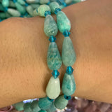 Rose Quartz Labradorite Amethyst Stone Beads 15'' Faceted Drop