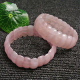 Pink Rose Quartzs Bead Bracelet for Women - Gift Jewelry Accessory