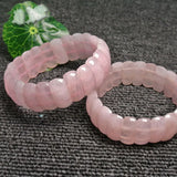 Pink Rose Quartzs Bead Bracelet for Women - Gift Jewelry Accessory