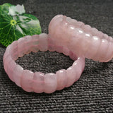 Pink Rose Quartzs Bead Bracelet for Women - Gift Jewelry Accessory