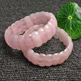 Pink Rose Quartzs Bead Bracelet for Women - Gift Jewelry Accessory