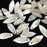 8x22MM 20Pcs Natural Pearl Mother Shell Leaf Earring Charms Pendants