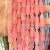 8x30mm Green Chalcedony Water Drop Beads for Jewelry Making