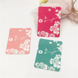 Flower Printed Jewelry Display Packaging Cards - 100Pcs