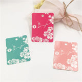 Flower Printed Jewelry Display Packaging Cards - 100Pcs