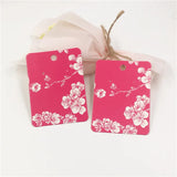 Flower Printed Jewelry Display Packaging Cards - 100Pcs