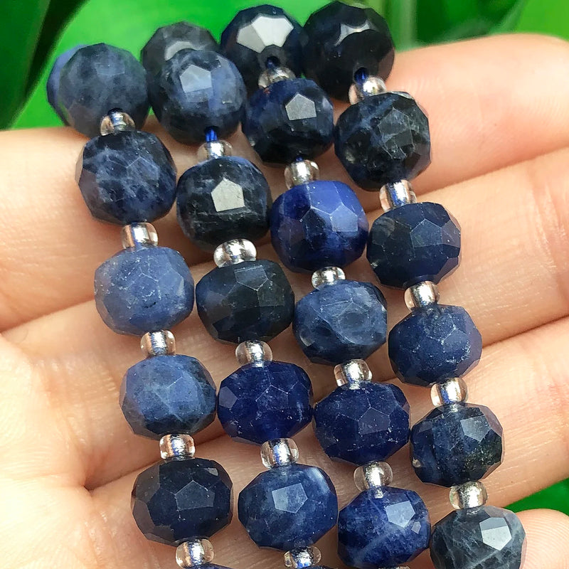 8x6mm Faceted Sodalite Stone Beads Rondelle Spacer for Jewelry Making