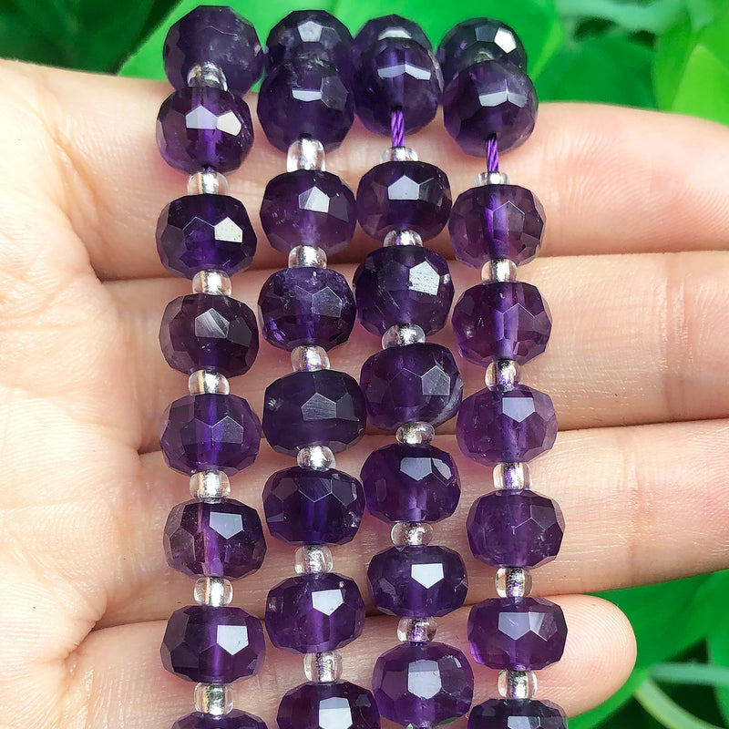 8x6mm Faceted Amethysts Mookaite Chrysoprase Stone Beads