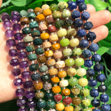 8x6mm Faceted Amethysts Mookaite Chrysoprase Stone Beads