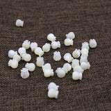 8x8MM 10Pcs Natural Pearl Mother Shell Flower Earrings Necklace Beads