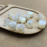 8x8MM 10Pcs Natural Pearl Mother Shell Flower Earrings Necklace Beads