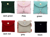 8x8cm Velvet Envelope Jewelry Gift Pouch with Snap Fastener