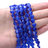 8x8mm Heart Cat Eye Stone Beads Opal Spacer for Jewelry Making