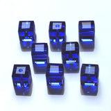 8x8mm Square Austrian Crystal Beads 100pcs/lot Cube Glass Loose Spacer Bead