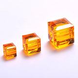 8x8mm Square Austrian Crystal Beads 100pcs/lot Cube Glass Loose Spacer Bead