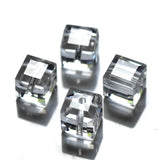 8x8mm Square Austrian Crystal Beads 100pcs/lot Cube Glass Loose Spacer Bead
