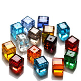 8x8mm Square Austrian Crystal Beads 100pcs/lot Cube Glass Loose Spacer Bead
