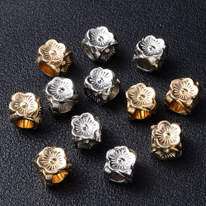 8x9mm Silver Colors Flower Plastic Loose Spacer CCB Beads Lot