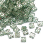 8x9mm Starry Sky Acrylic Letter Beads Two Hole Spacer DIY Tila Bracelet