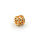 Micro Pave Clear CZ Bezel Tube Beads for DIY Bracelets/Necklaces