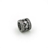 Micro Pave Clear CZ Bezel Tube Beads for DIY Bracelets/Necklaces