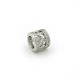 Micro Pave Clear CZ Bezel Tube Beads for DIY Bracelets/Necklaces