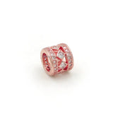 Micro Pave Clear CZ Bezel Tube Beads for DIY Bracelets/Necklaces