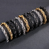 9MM Titanium Steel Men's Chain Bracelet Hiphop Rocker Style