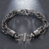 9MM Titanium Steel Men's Chain Bracelet Hiphop Rocker Style