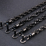 9MM Titanium Steel Men's Chain Bracelet Hiphop Rocker Style