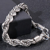 9MM Titanium Steel Men's Chain Bracelet Hiphop Rocker Style