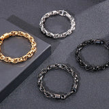 9MM Titanium Steel Men's Chain Bracelet Hiphop Rocker Style