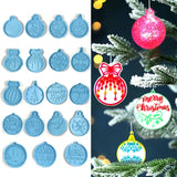 Christmas Ball Keychain Resin Mold DIY Xmas Pendants Ornaments Silicone Mould
