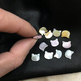 9*10MM 10Pcs Natural Pink Yellow Cat Jewelry Loose Beads