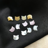 9*10MM 10Pcs Natural Pink Yellow Cat Jewelry Loose Beads