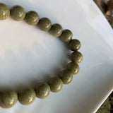 9-10MM Green Alashan Agate Bracelet Stretch Crystal Gift Woman Beads Stone
