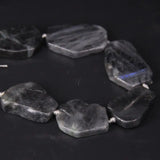 Large Labradorite Slab Slice Loose Beads, Natural Flash Stone Gems