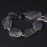 Large Labradorite Slab Slice Loose Beads, Natural Flash Stone Gems