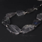 Large Labradorite Slab Slice Loose Beads, Natural Flash Stone Gems