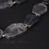 Large Labradorite Slab Slice Loose Beads, Natural Flash Stone Gems