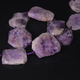 10PCS Light Amethysts Rough Quartz Slab Slice Beads
