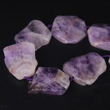 10PCS Light Amethysts Rough Quartz Slab Slice Beads