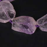 Raw Clear Amethysts Quartz Slab Slice Loose Beads 9-10PCS/strand