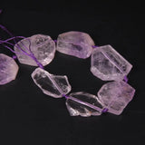 Raw Clear Amethysts Quartz Slab Slice Loose Beads 9-10PCS/strand