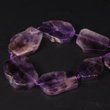 Dark Amethysts Rough Quartz Slice Loose Beads, Purple Crystal Pendants