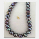 Baroque Natural Pearl Necklace Gray 18 Inches