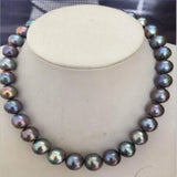Baroque Natural Pearl Necklace Gray 18 Inches