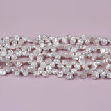 9-10mm High Top Drilled Keshi Pearl Strand