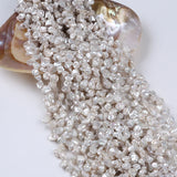 9-10mm High Top Drilled Keshi Pearl Strand