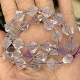 9-10mm Amethyst Lemon Quartz Beads 15'' DIY Loose Beads Jewelry Making